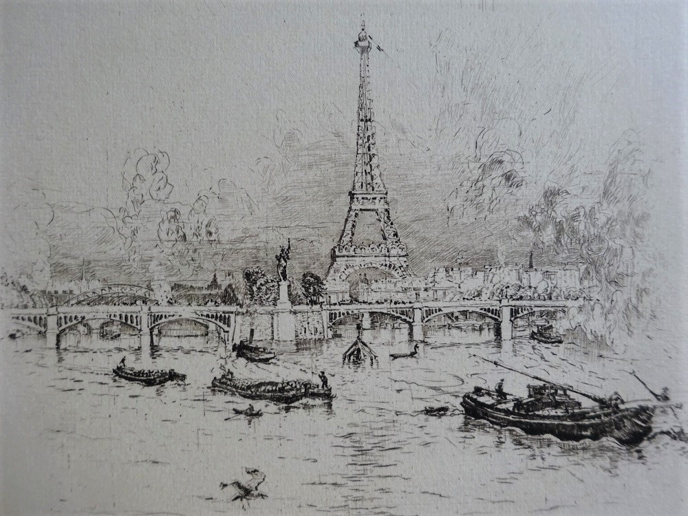 La Seine du Point-du-Jour à Bercy. Charles Jouas un illustrateur de Paris