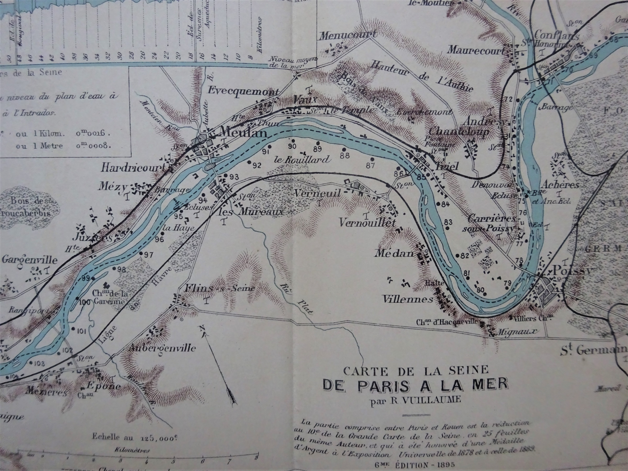 Carte de la Seine de Paris à la mer au 125.000e.