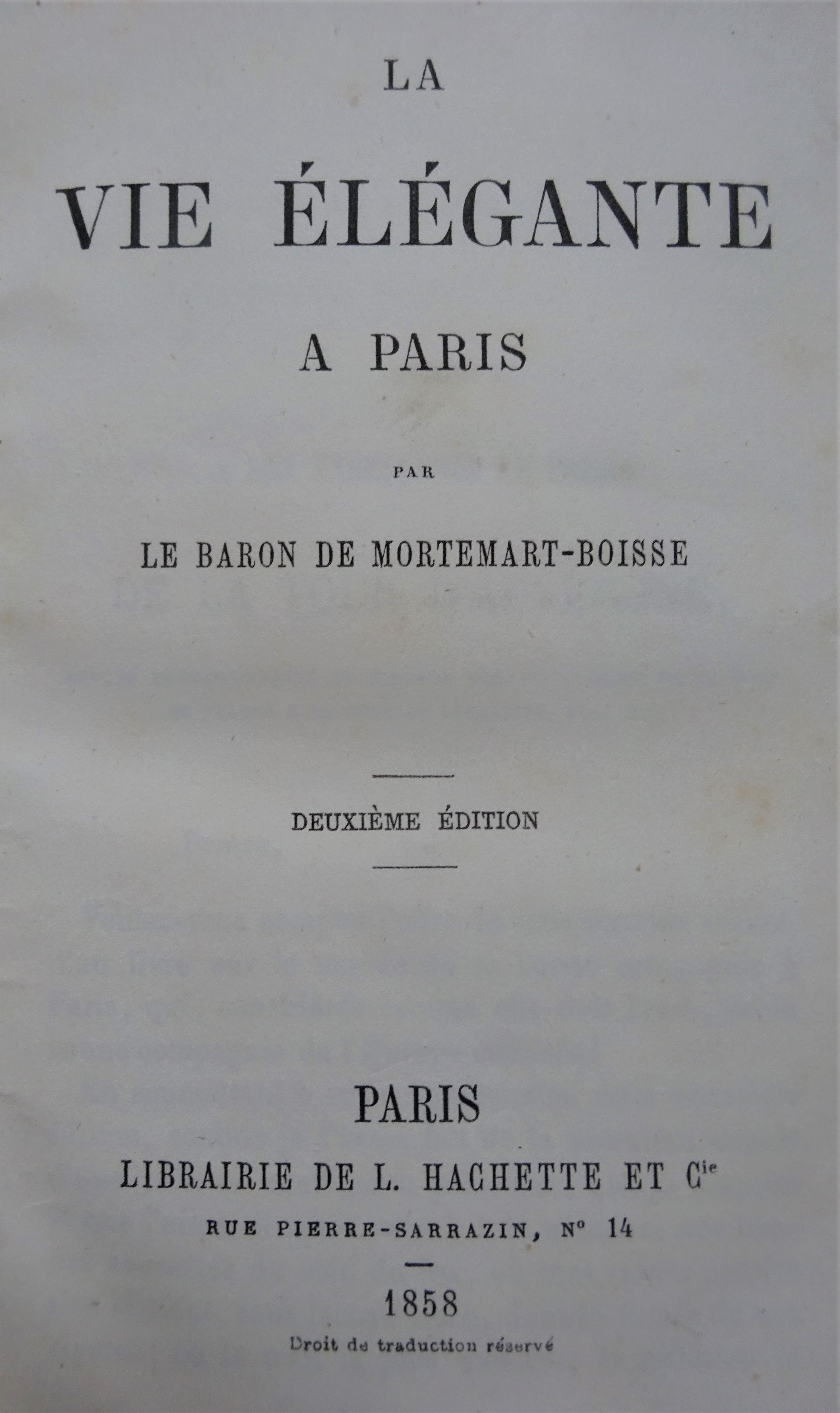 La vie élégante à Paris