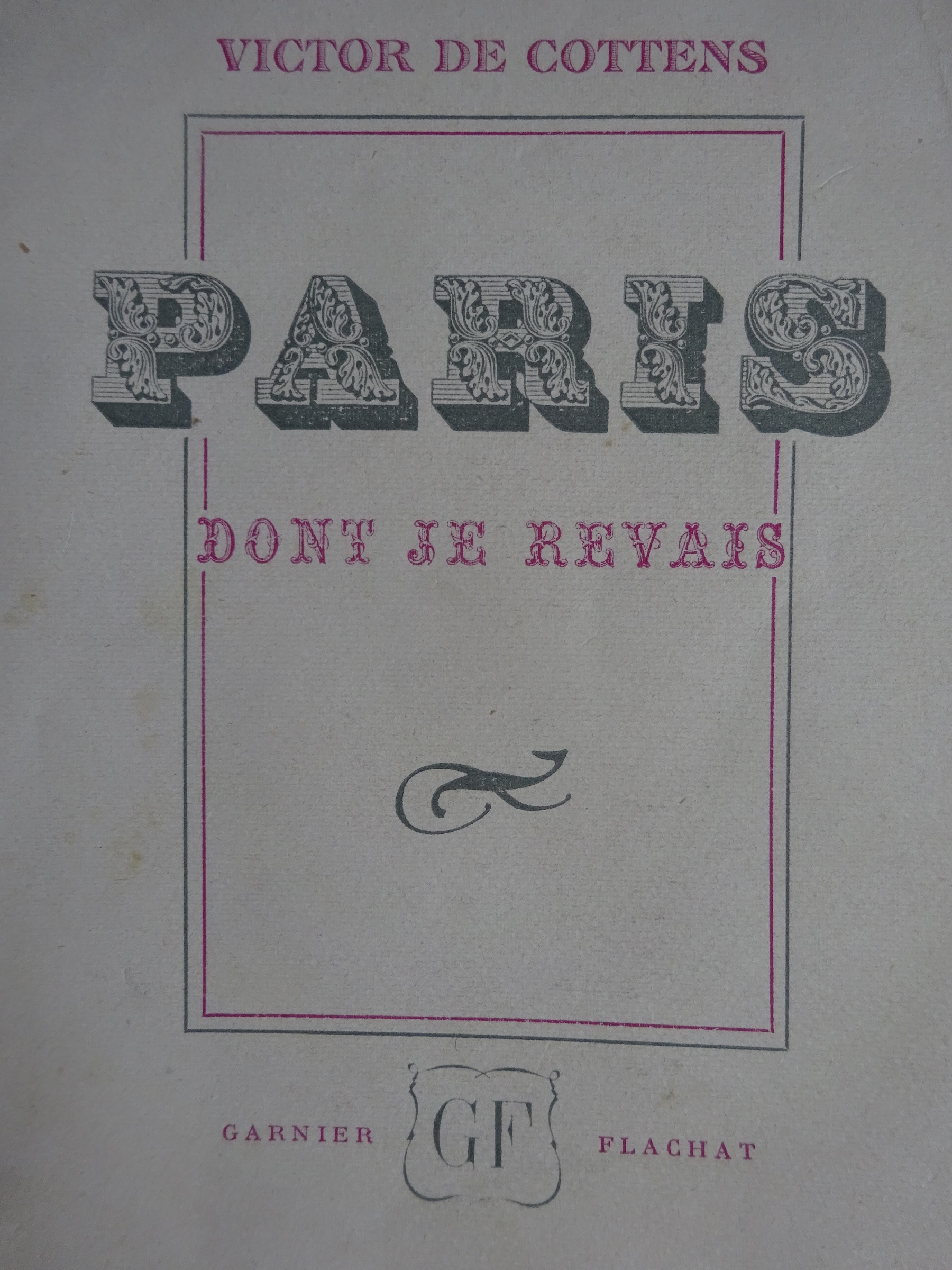 Paris dont je rêvais