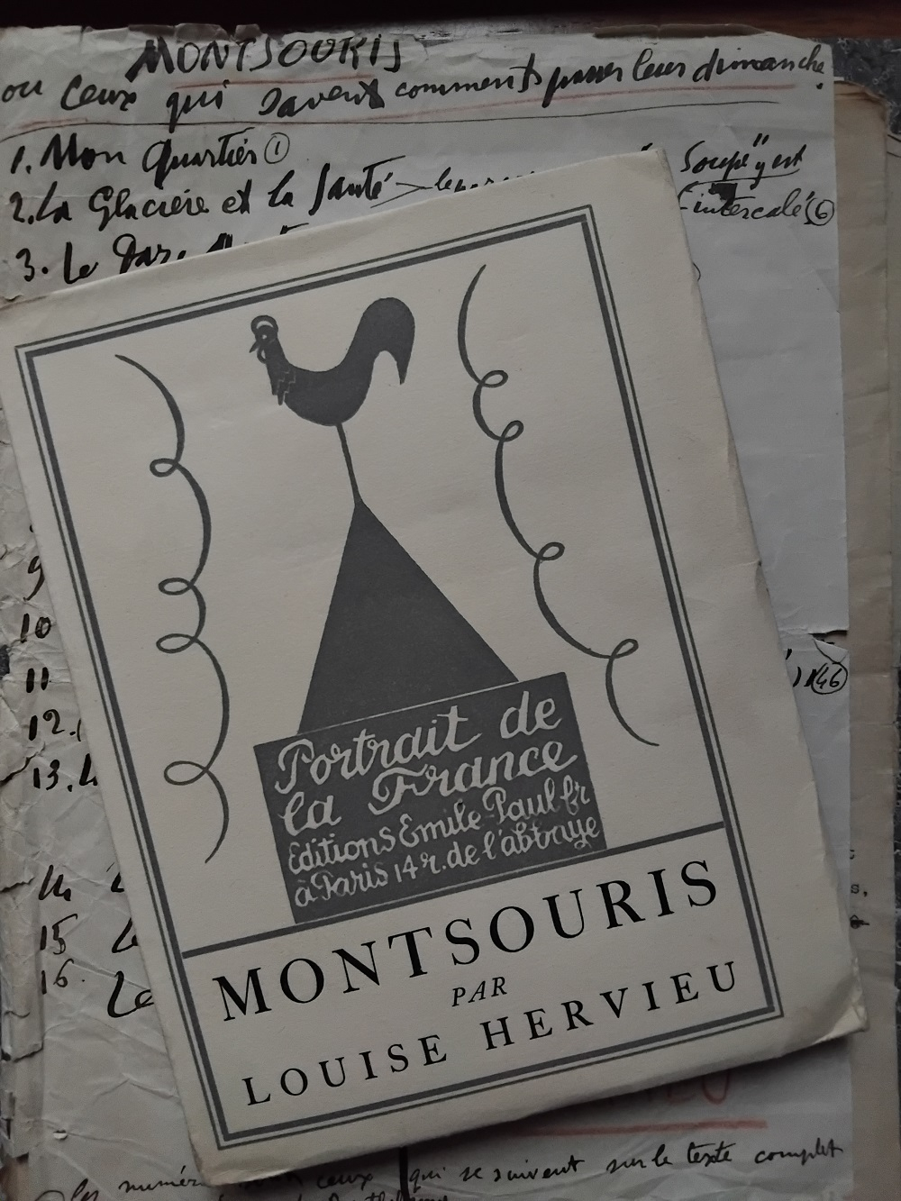 Montsouris Livre et Tapuscrit