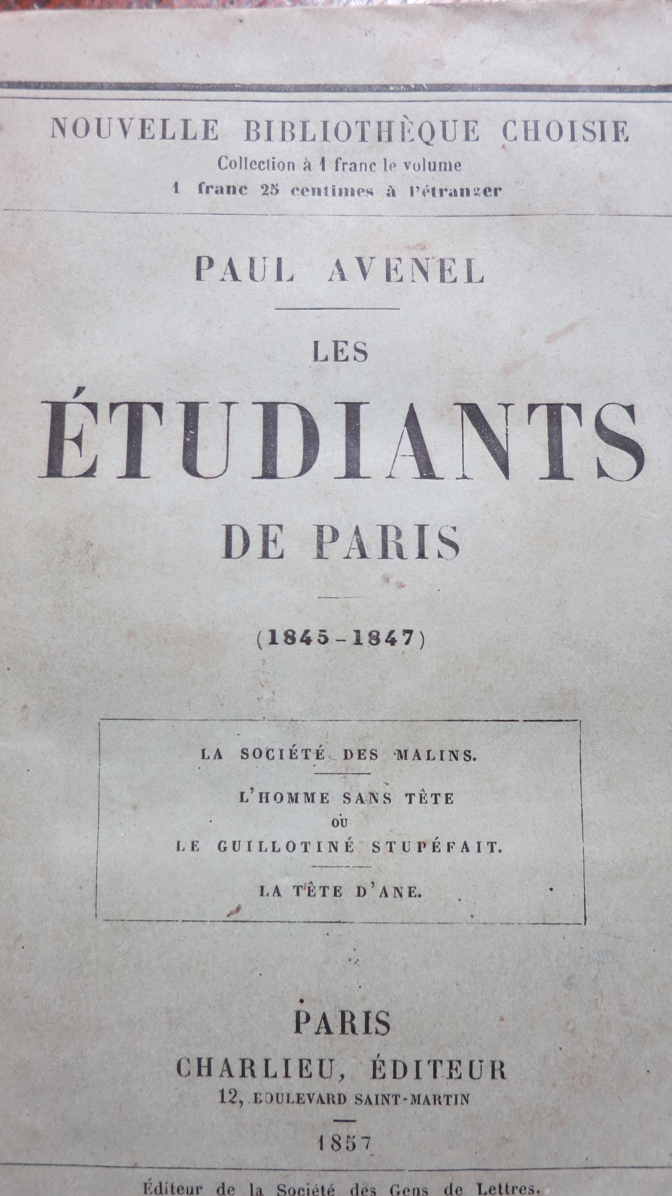 Les Etudiants de Paris (1845-1847)