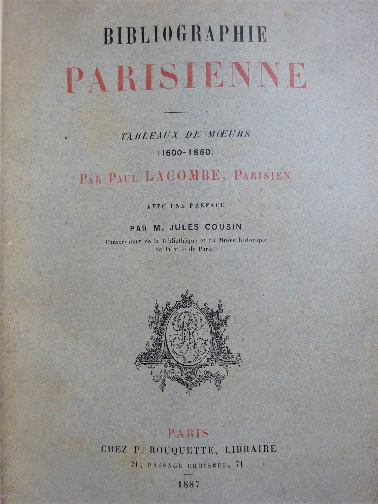 Bibliographie parisienne
