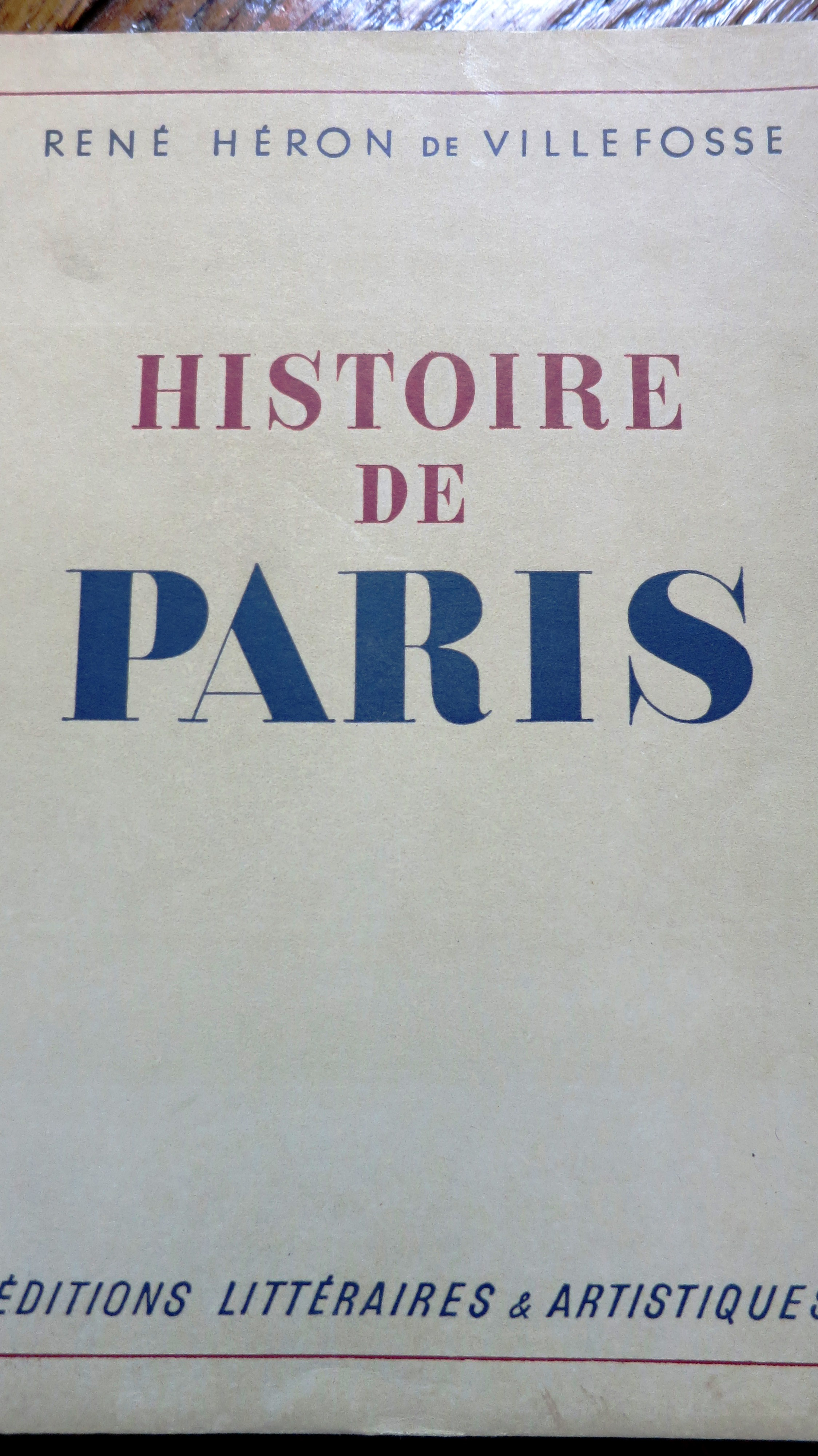 Histoire de Paris Edition 1944