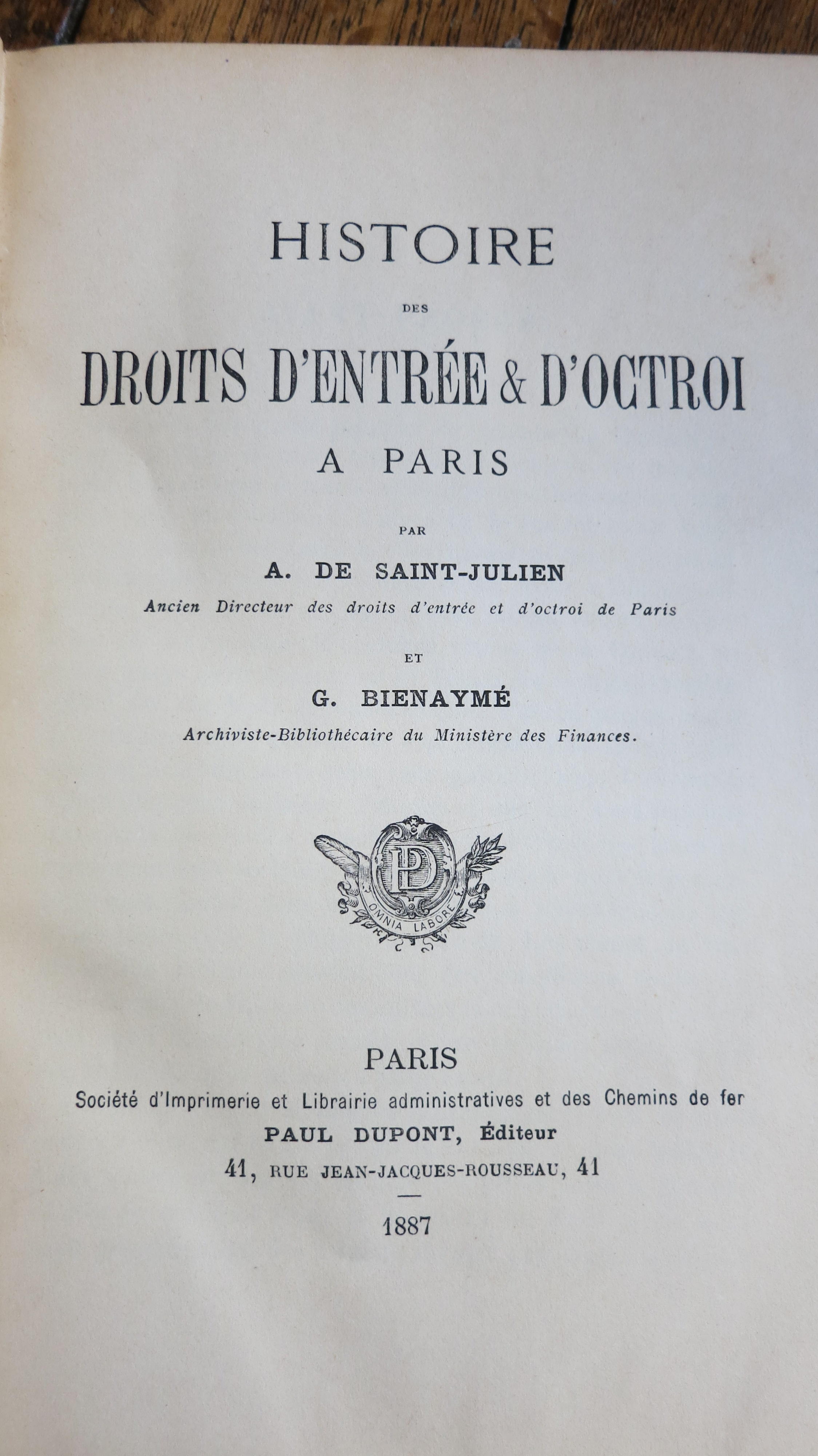 Histoire des droits d'entrées et d'octroi à Paris