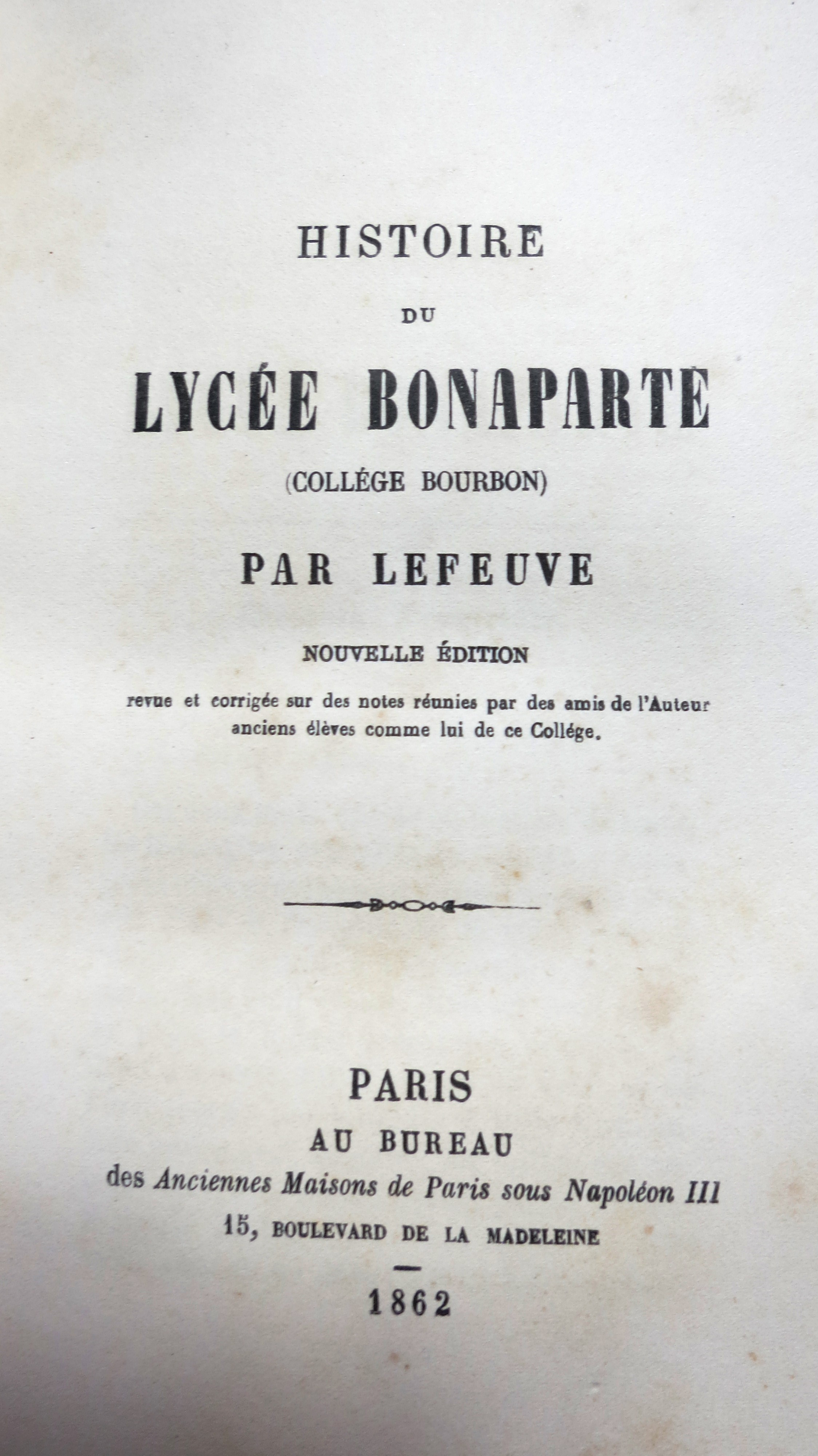 Histoire du lycée Bonaparte