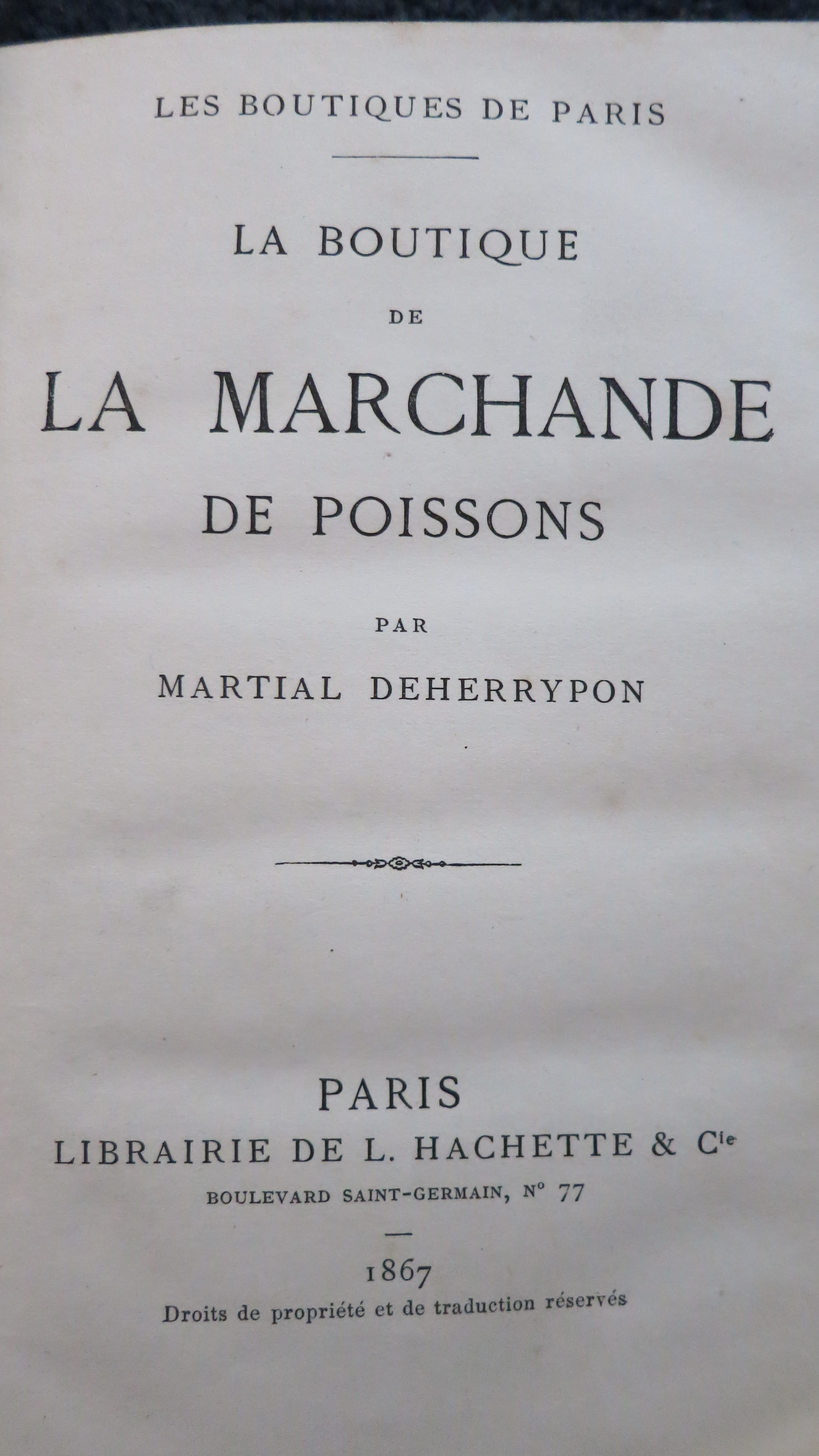 Les boutiques de Paris La boutique de la marchande de poissons