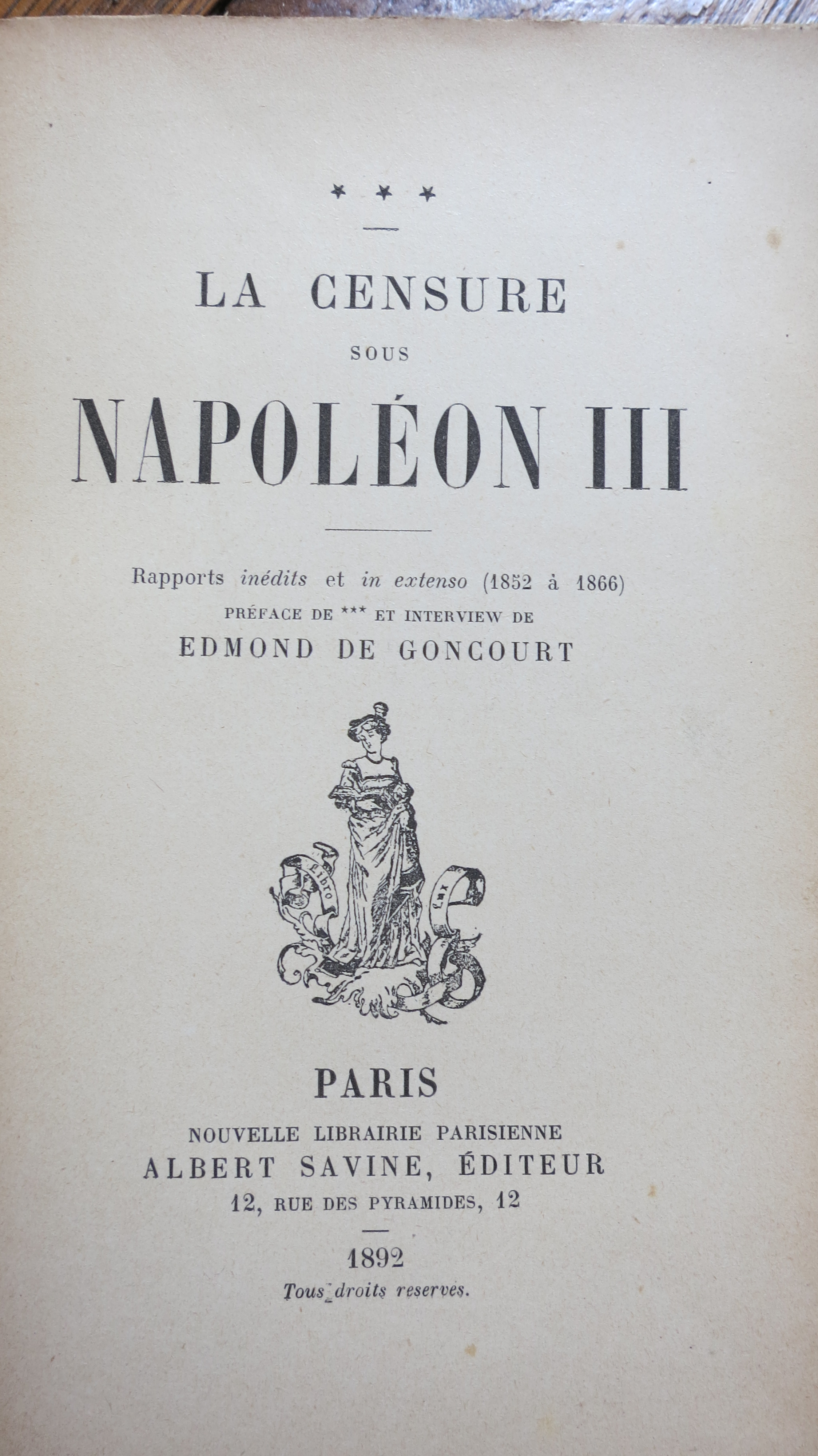 La Censure sous Napoléon III