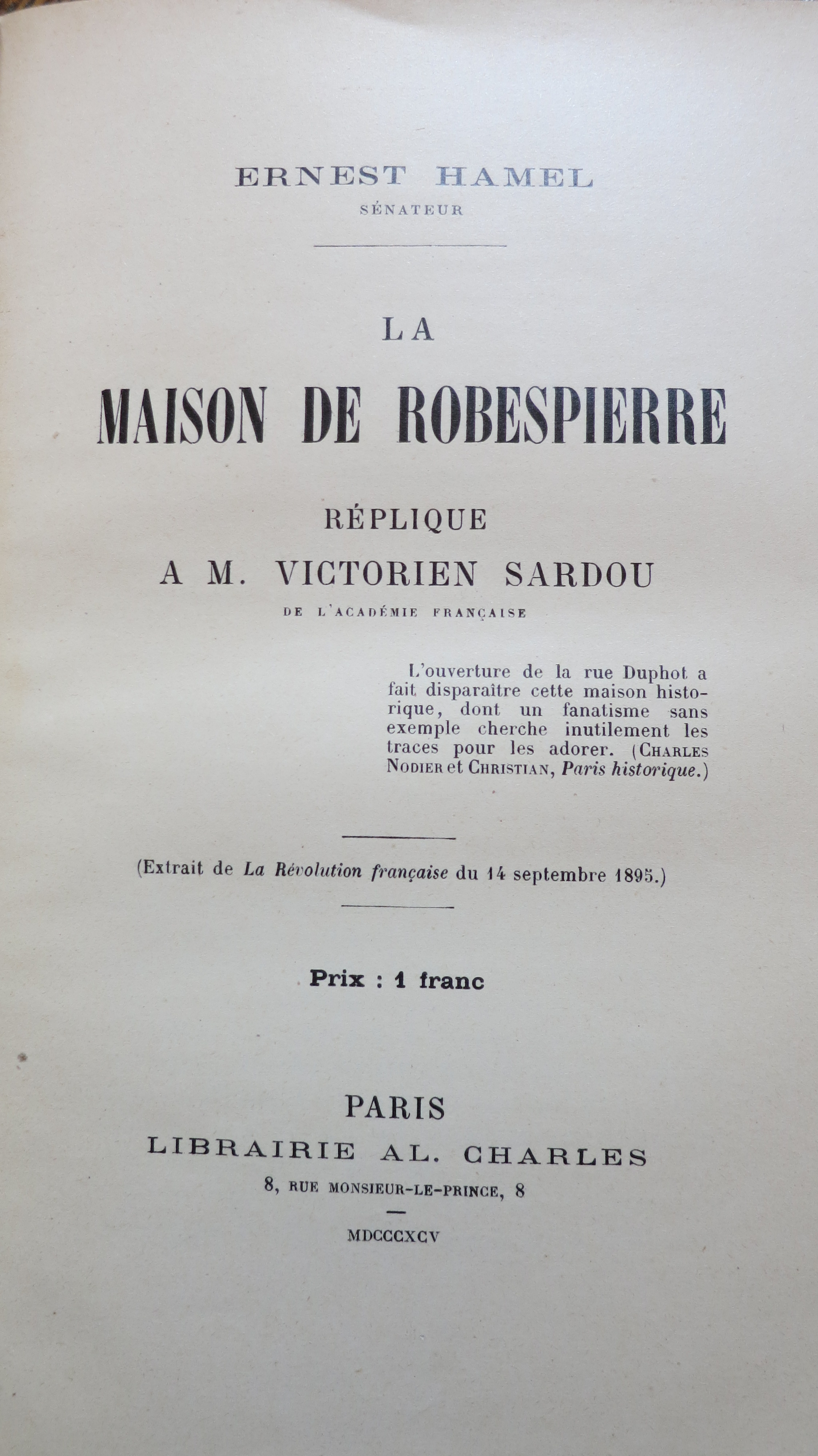 La Maison de Robespierre