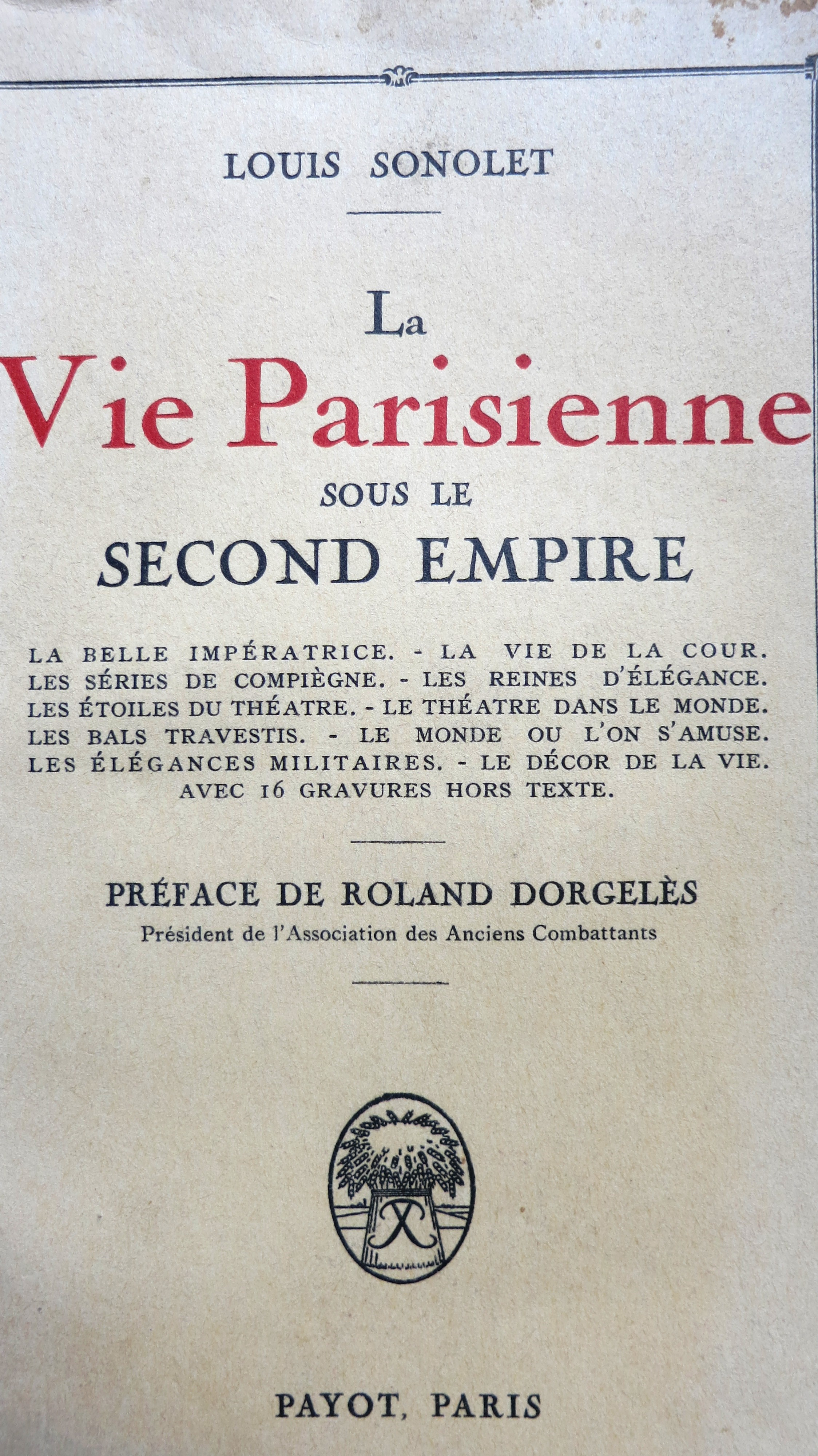 La Vie parisienne sous le second Empire