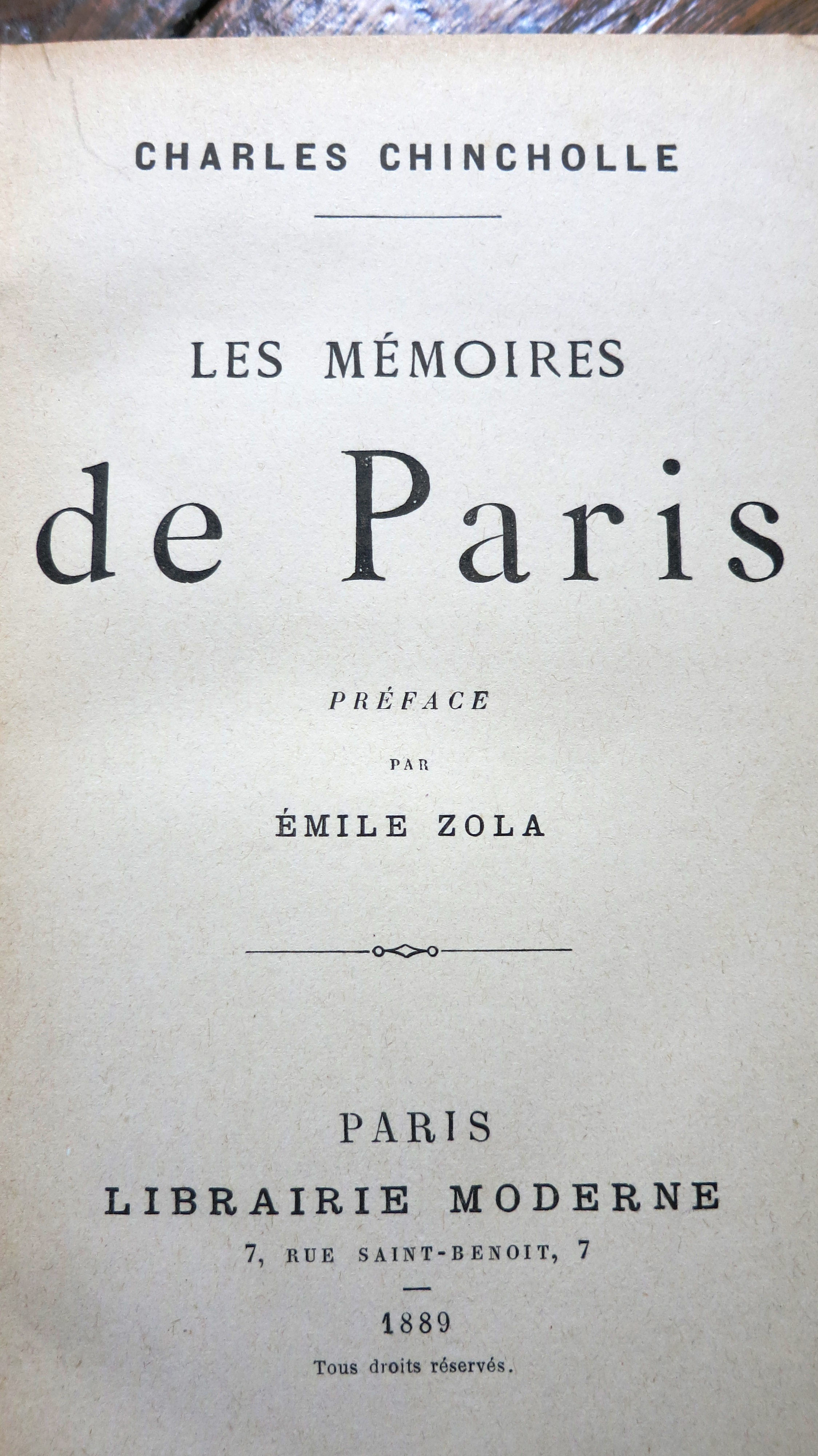 Les mémoires de Paris