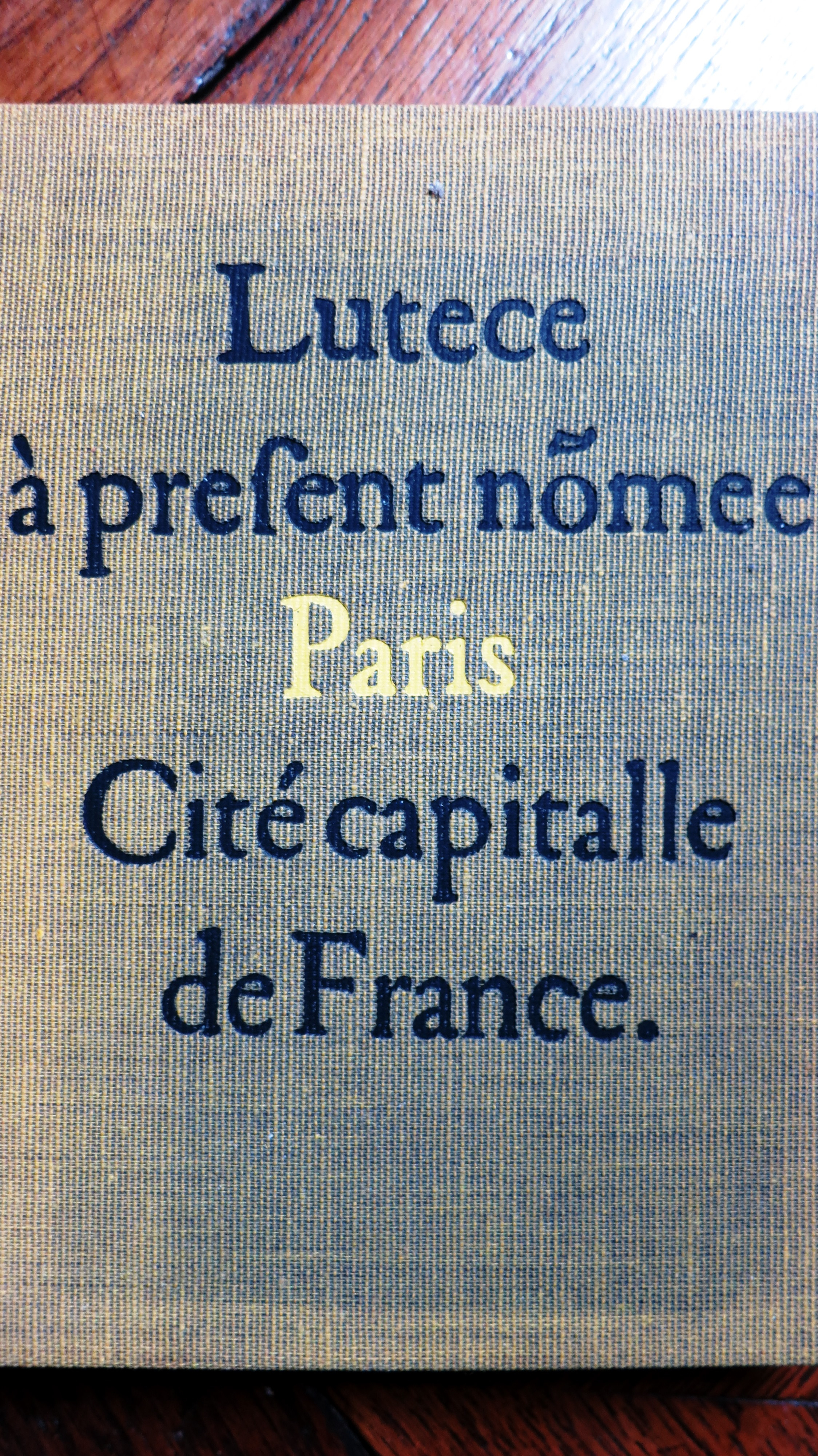 Connaissance du vieux Paris Lutèce a present nômee Paris Cité capitalle de France