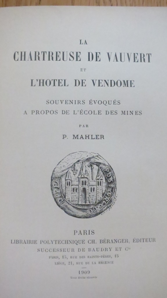 La chartreuse de Vauvert et l'Hôtel de Vendôme