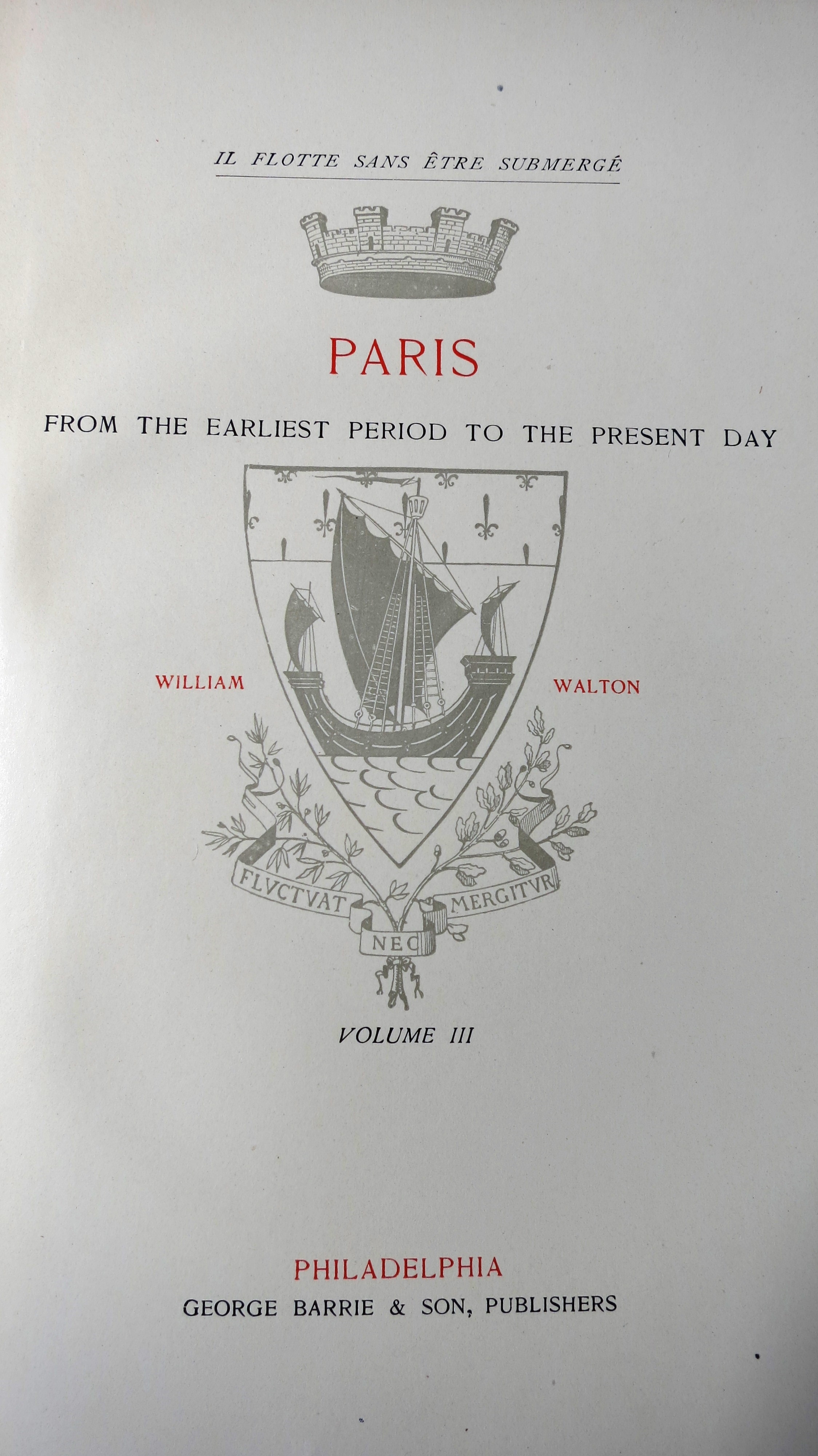 Paris from the earliest periode to the present day