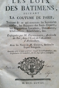 Les loix des bâtimens, suivant la coutume de Paris Edition originale