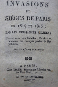 Invasions et sièges de Paris en 1814 et 1815