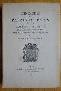 L'incendie du Palais de Paris en 1618