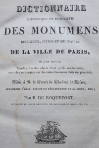 Dictionnaire historique et descriptif des monumens