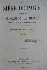 Le Siège de Paris Journal de M.Gaston de Murat