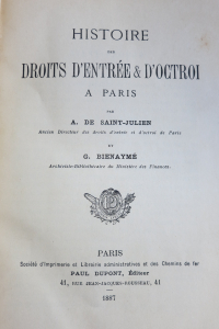 Histoire des droits d'entrées et d'octroi à Paris