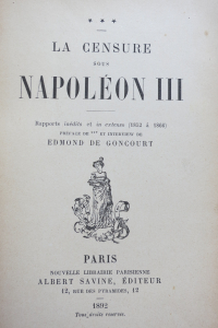 La Censure sous Napoléon III