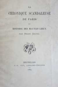 La chronique scandaleuse de Paris Edition Gay