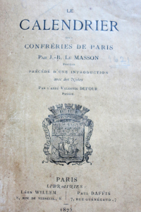 Le calendrier des confréries de Paris