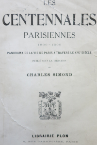 Les centennales parisiennes