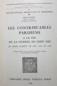 Les contribuables parisiens à la fin de la guerre de Cent ans