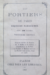 Les portiers de Paris Esquisse parisienne