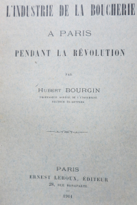 L'industrie de la boucherie à Paris pendant la Révolution