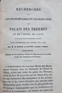 Recherches sur les propriétaires et les habitants du Palais des Thermes