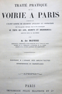 Traité pratique de la voirie de Paris